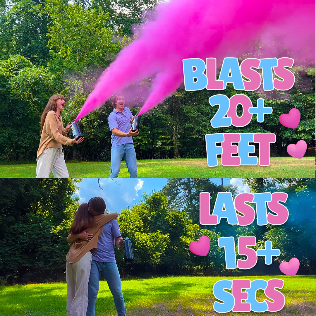 Giant Gender Reveal Fire Extinguisher - Blue - 6lb Canister - Blasts 20ft & 15 Secs!